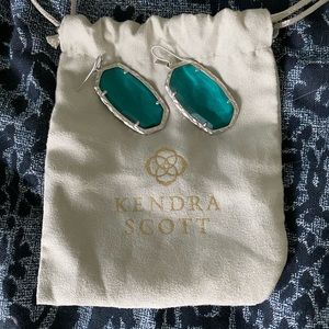 Beautiful Kendra Scott teal and silver earrings